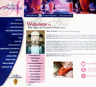 Websites and Kiosks: The Spa at Norwich Inn
